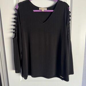 M KORS, lattice slv, XL/1X, blk, worn 1x